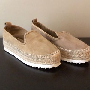 ZARA espadrille camel leather shoe